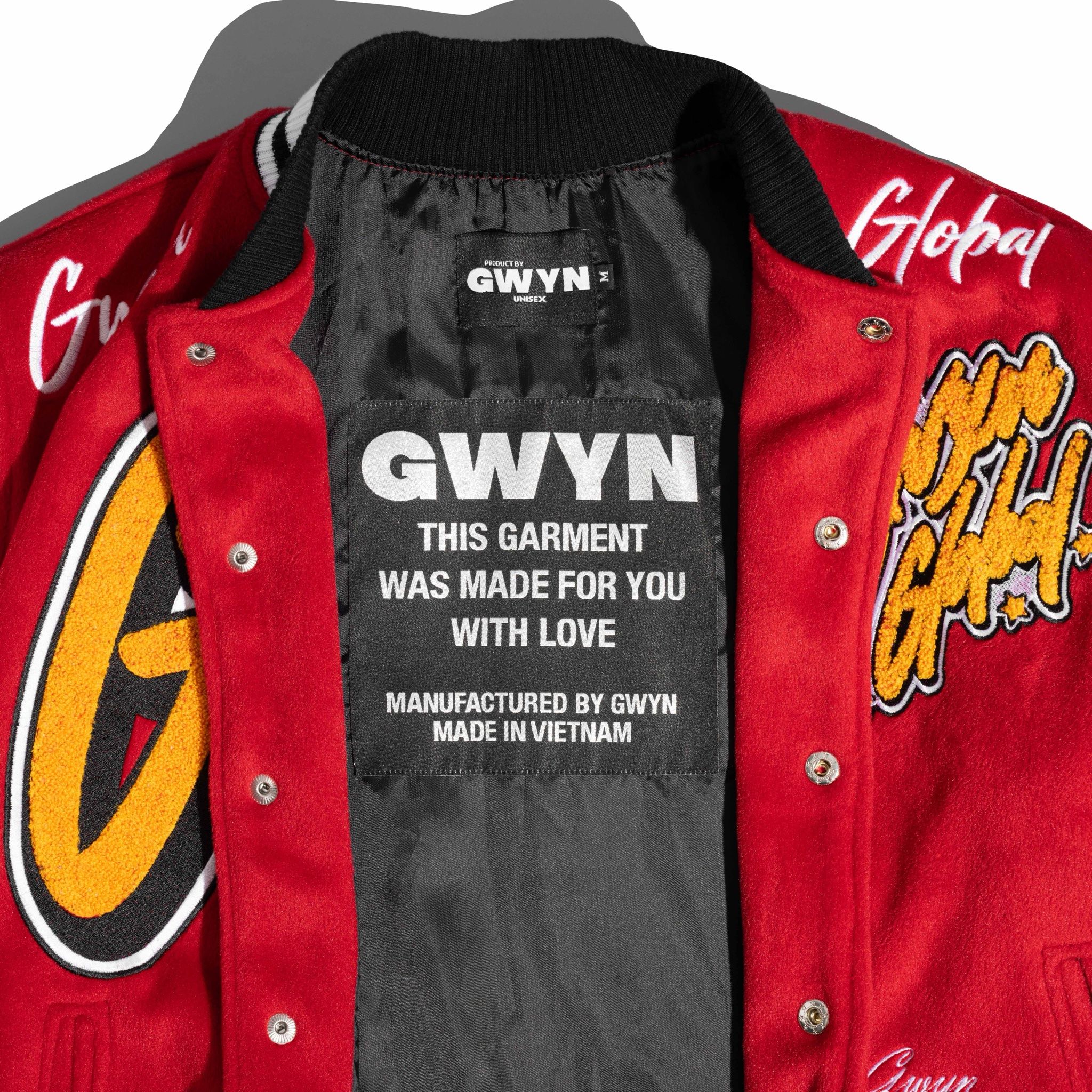 GWYN LOGO VARSITY JACKET