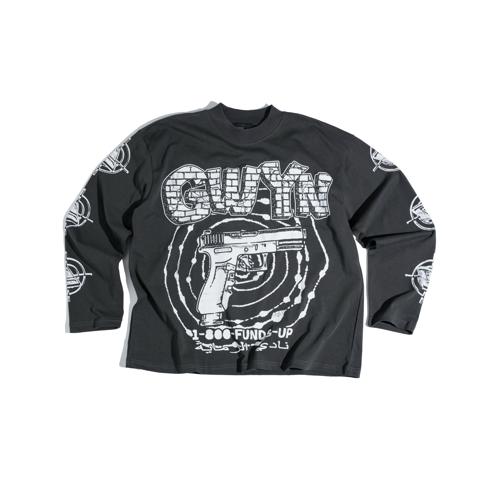 GWYN VECTOR LONG SLEEVED T-SHIRT/ DARK GREY