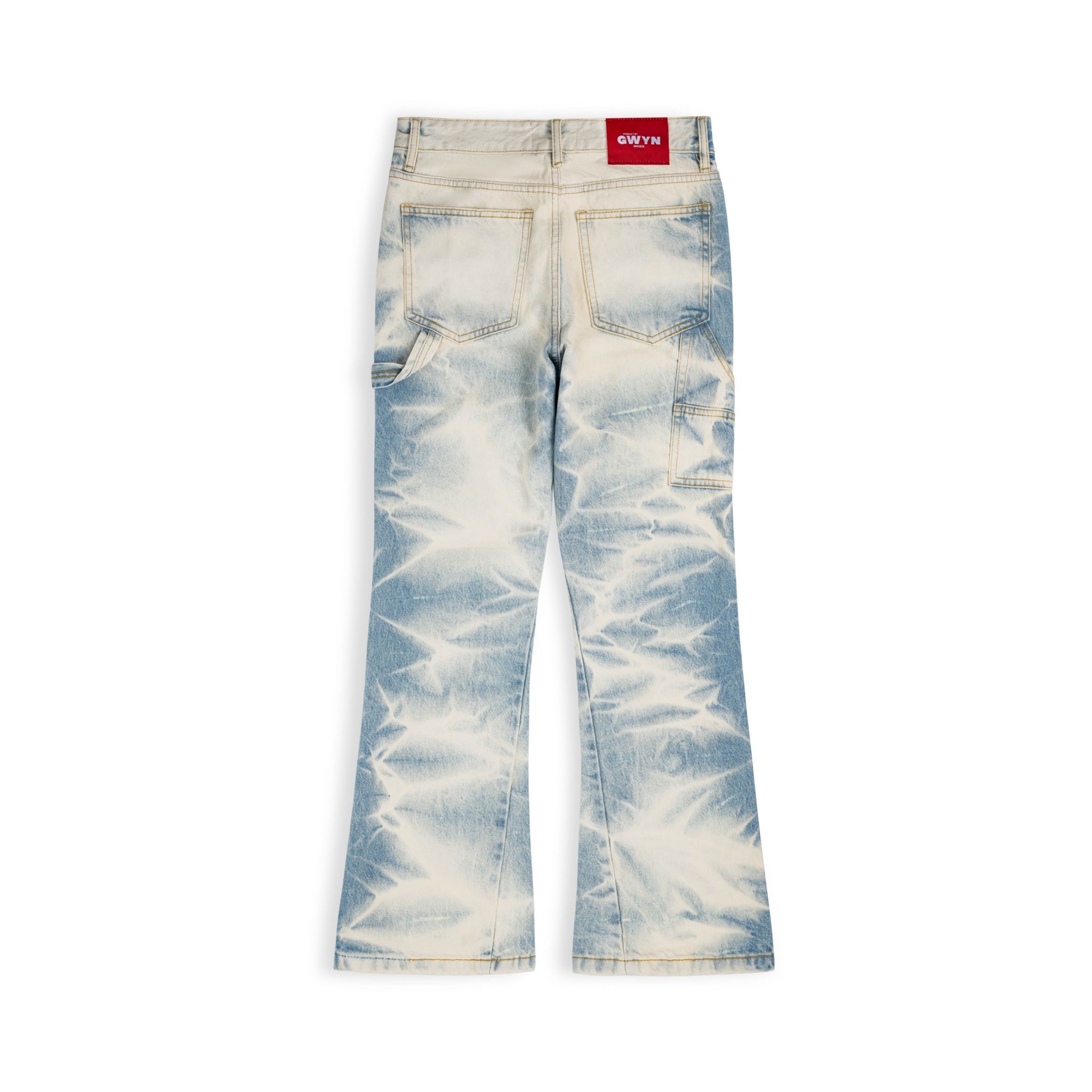 GWYN DOUBLE KNEE FLARE JEANS/ LIGHT BLUE