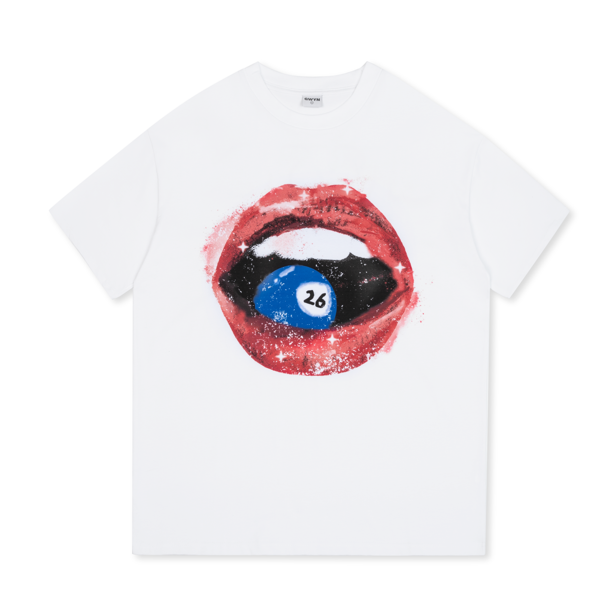 GWYN LIPS BABY T-SHIRT/ WHITE