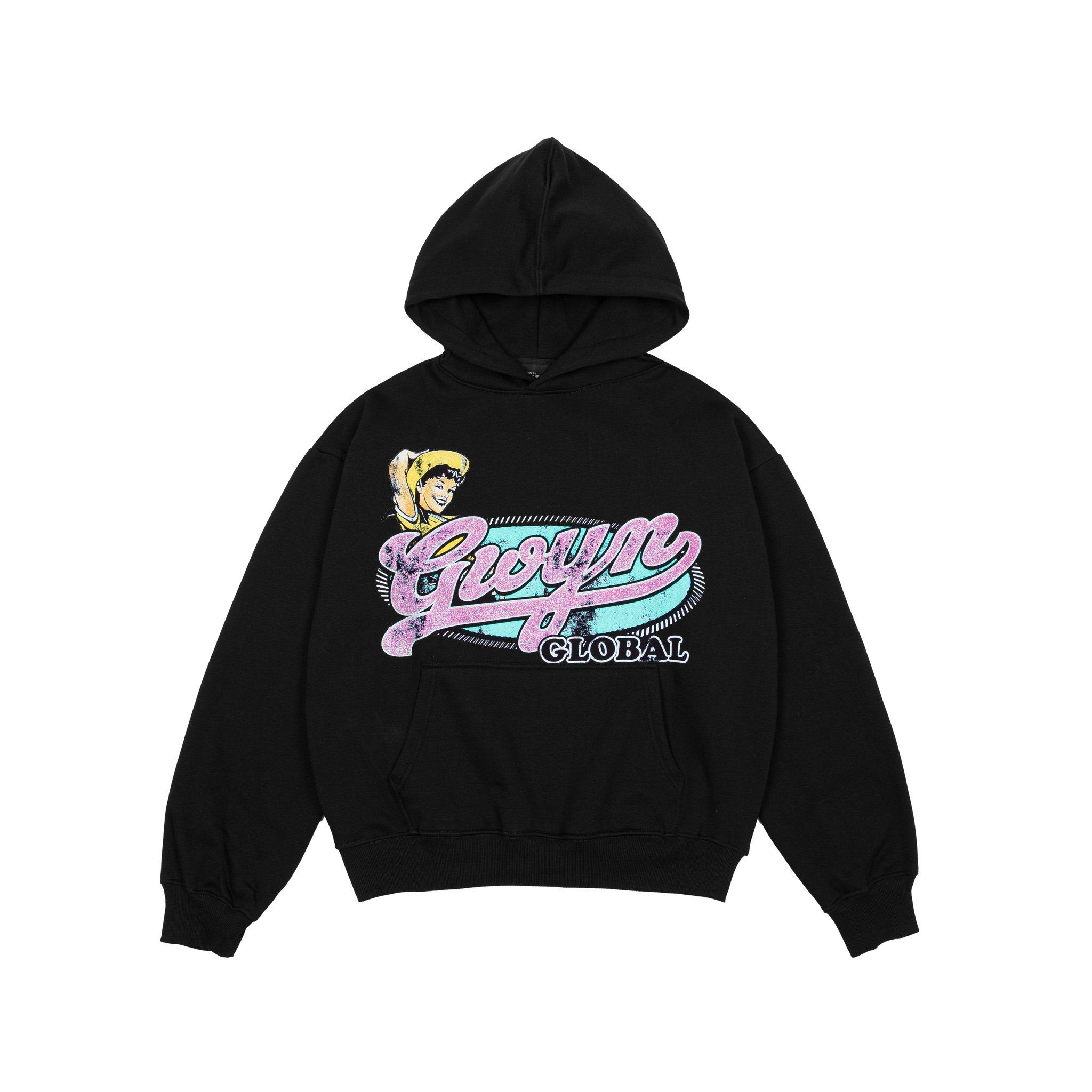 GWYN RACING CREST HOODIE/ BLACK