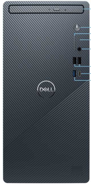 PC Dell Inspiron 3020T INS3020T-I7/ Intel® Core i7-13700/ 8GB/ 512GB SSD/ SDcard/ BT5.2/ Win11+Office/ Black