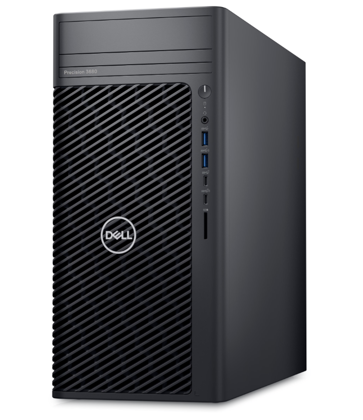 Dell Precision 3680 Tower, i7-14700 (20C (8P + 12E)/28T, P-core max 5.3GHz, E-core max 4.2GHz, L2 Cache 28MB, L3 Smart Cache 33MB), 16GB, 256GB SSD, 4TB HDD, NVIDIA T400 4GB, KB, M, 300W PSU, Ubuntu, 3Y WTY