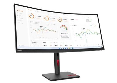 Màn Hình Lenovo ThinkVision T34w-30 34INCH/ 3440x1440/ 1500R/ HDMI/ DP/ RJ45/ USB-C/ 4USB/ 3Y/ Black