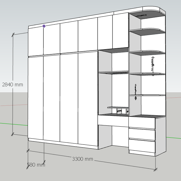  Tủ áo gỗ MDF - MS 002 