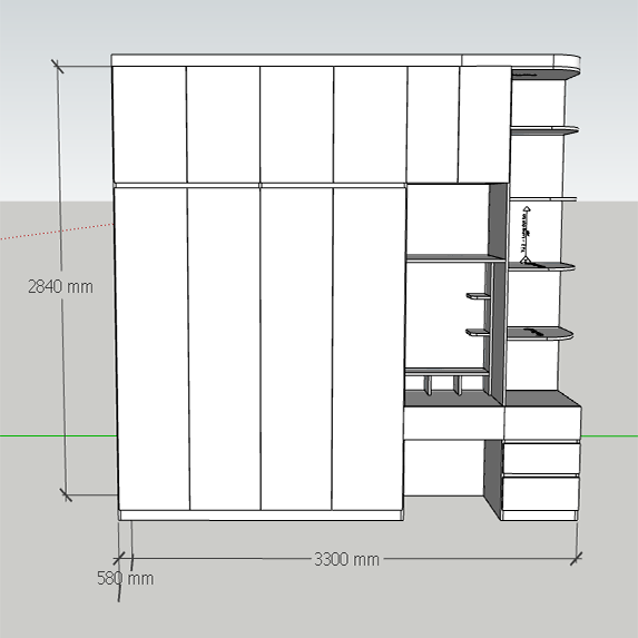 Tủ áo gỗ MDF - MS 002