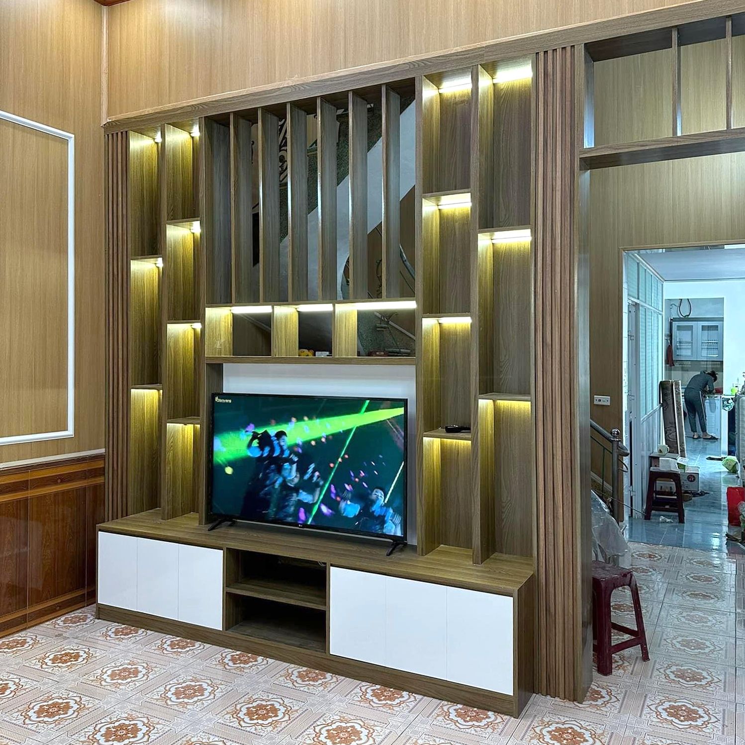 Hệ tủ kệ Tivi - MS002