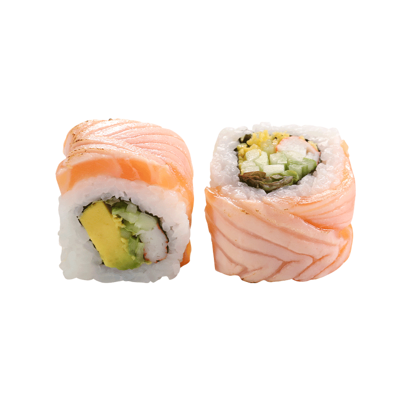 Maki Cơm Cuộn Cá Hồi Nướng Tái (8 Cuộn/Phần)