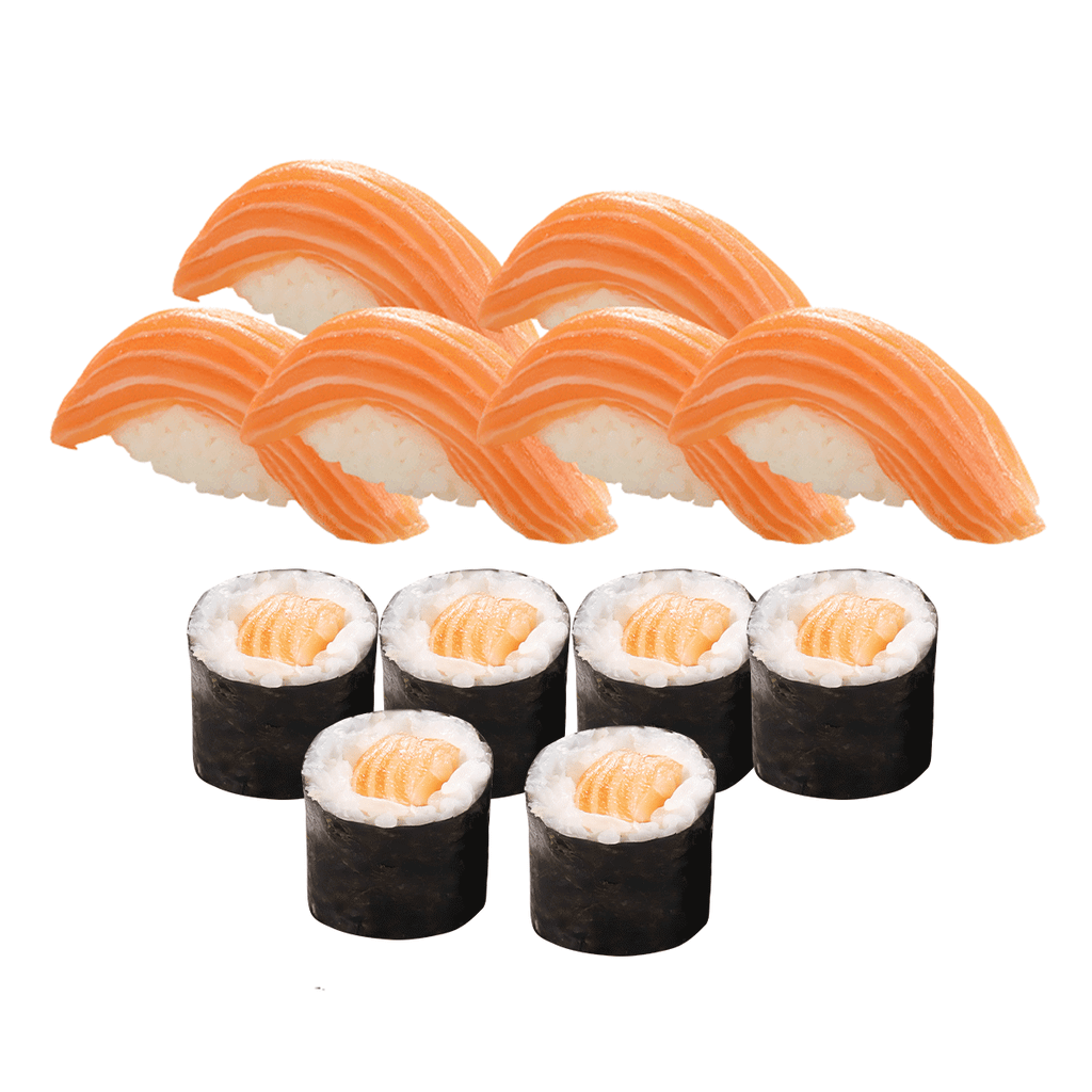 Set Nigiri Sushi và Maki Cơm Cuộn Cá Hồi