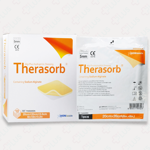 Gạc xốp siêu thấm hút dịch tiết vết thương Therasorb Algi Plus Hydrophilic 20cmx20cm