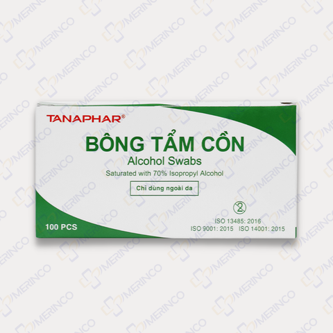 Bông tẩm cồn Tanaphar Alcohol Swab tiệt trùng giảm nhiễm khuẩn huyết