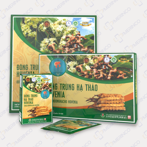 Nước uống Đông Trùng Hạ Thảo Hovenia Biok hỗ trợ giải rượu bia, giải độc mát gan (hộp 30 gói)