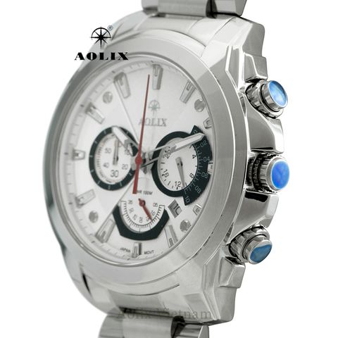  Đồng Hồ 6 Kim Chronograph Aolix AL-7054G Nam Sapphire 