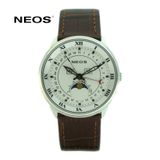  Đồng Hồ Moon Phase Nam Dây Da Neos N-40668M Sapphire 