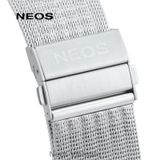  Đồng Hồ Mặt Vuông Nam Neos N-40704M Sapphire Dây Lưới 