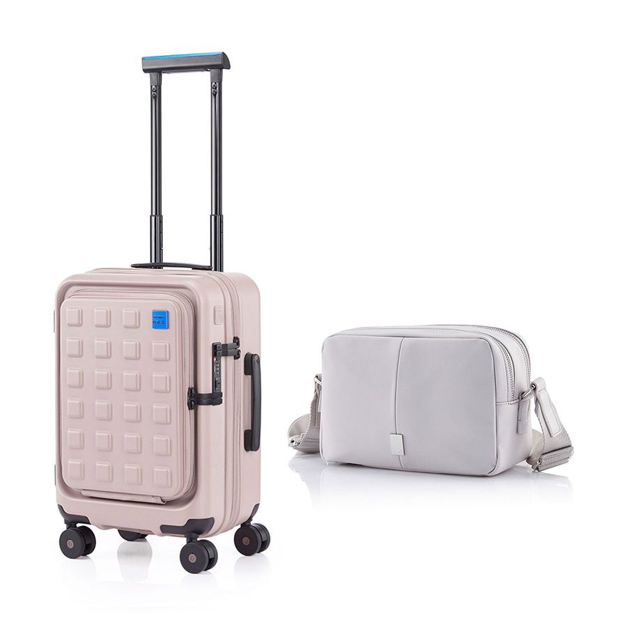 Set S14: Vali kéo Toiis M size cabin 55/20 + Túi đeo vai Up-Line 2 Comp