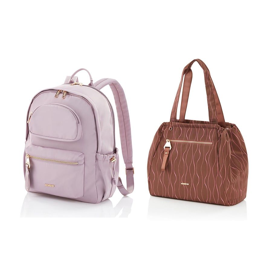 Set A2: Balo laptop 14in Alizee Day + Túi tote Alizee Day size S