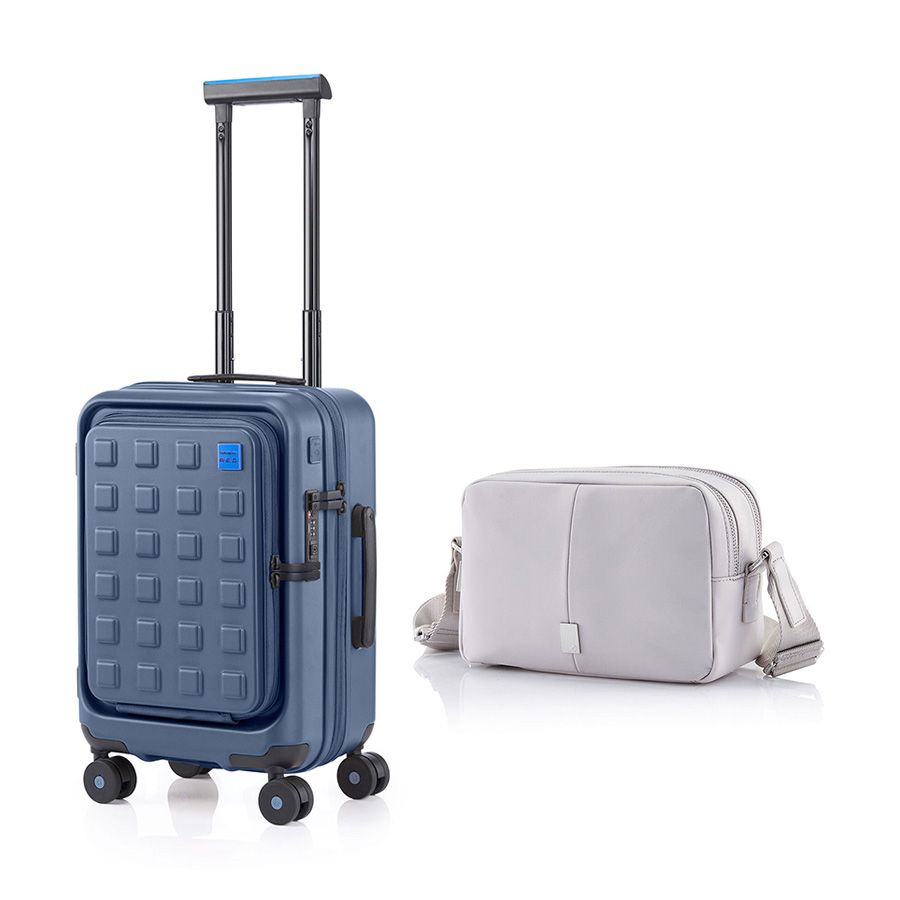 Set S14: Vali kéo Toiis M size cabin 55/20 + Túi đeo vai Up-Line 2 Comp