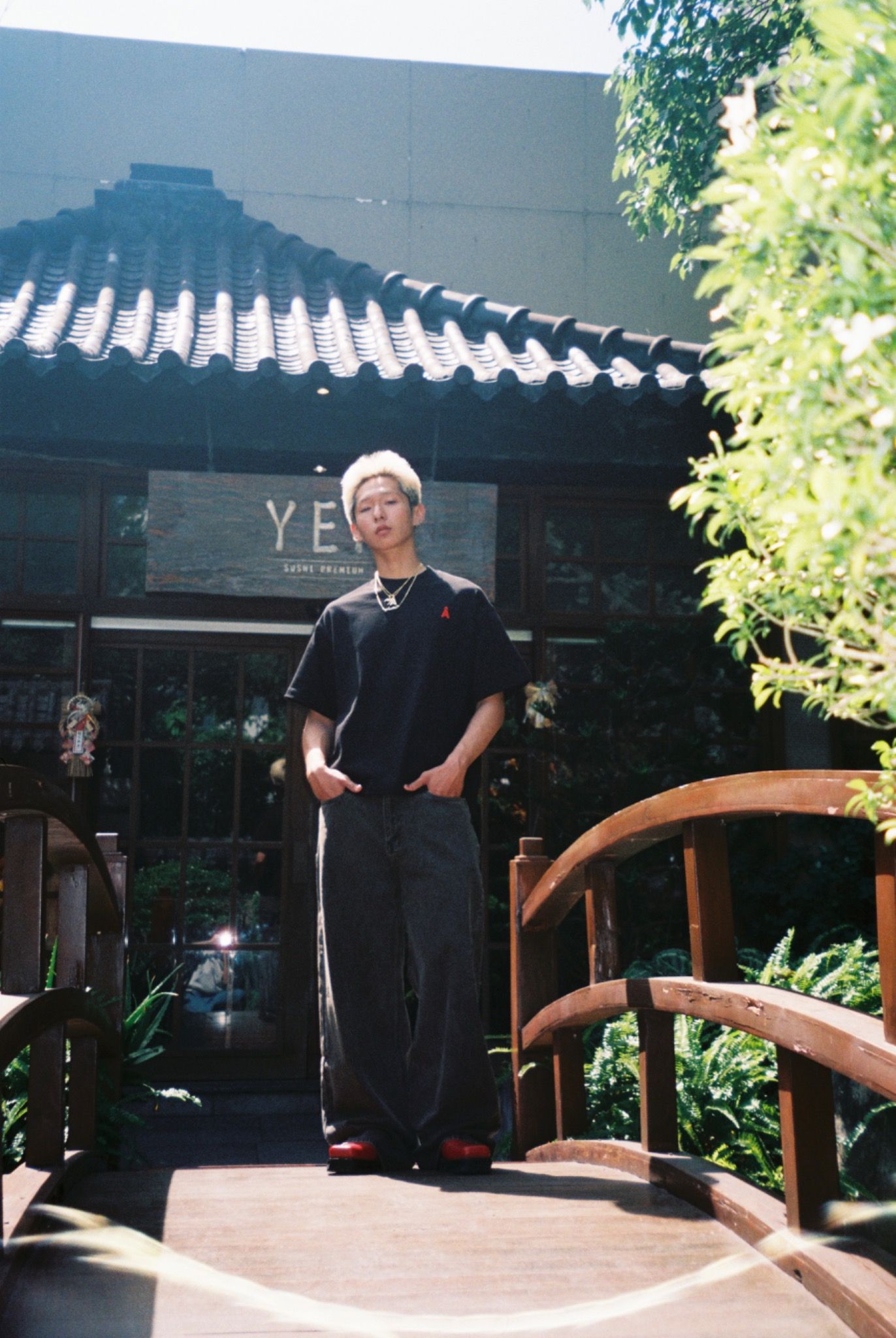 AA TELEX LOGO TEE // BLACK