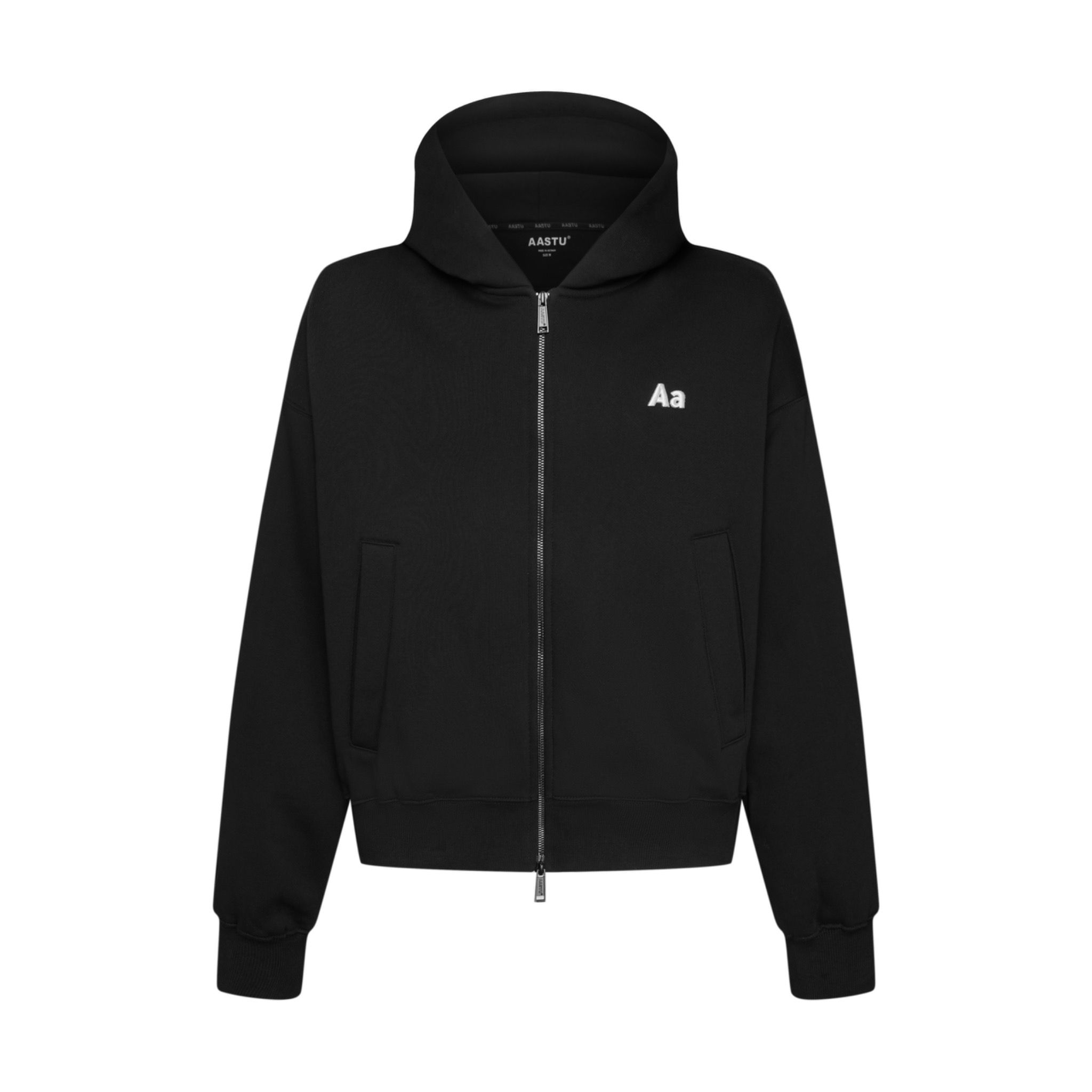 AA RACING LOGO HOODIE ZIP // BLACK