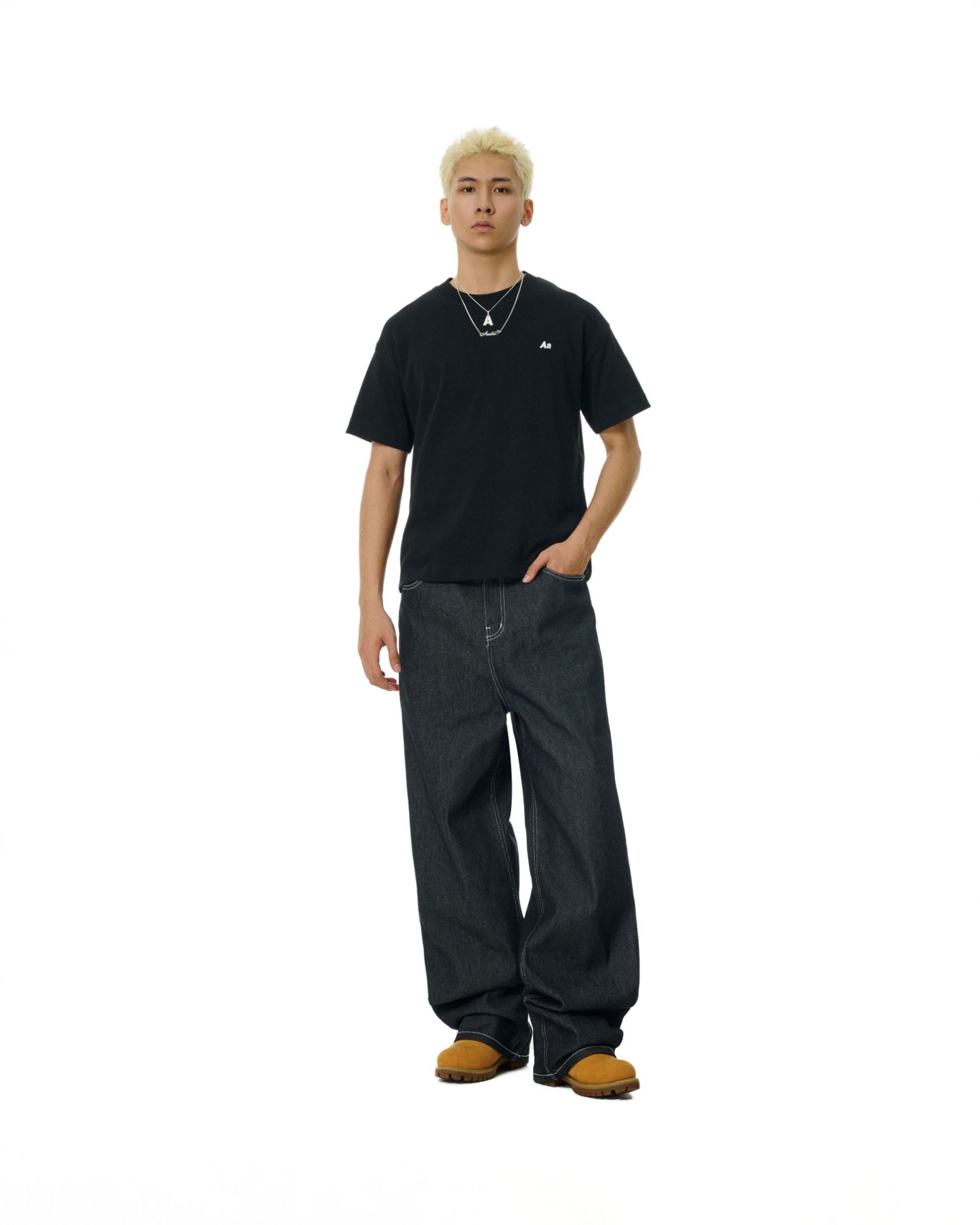 AA RAW DENIM PANTS // BLACK