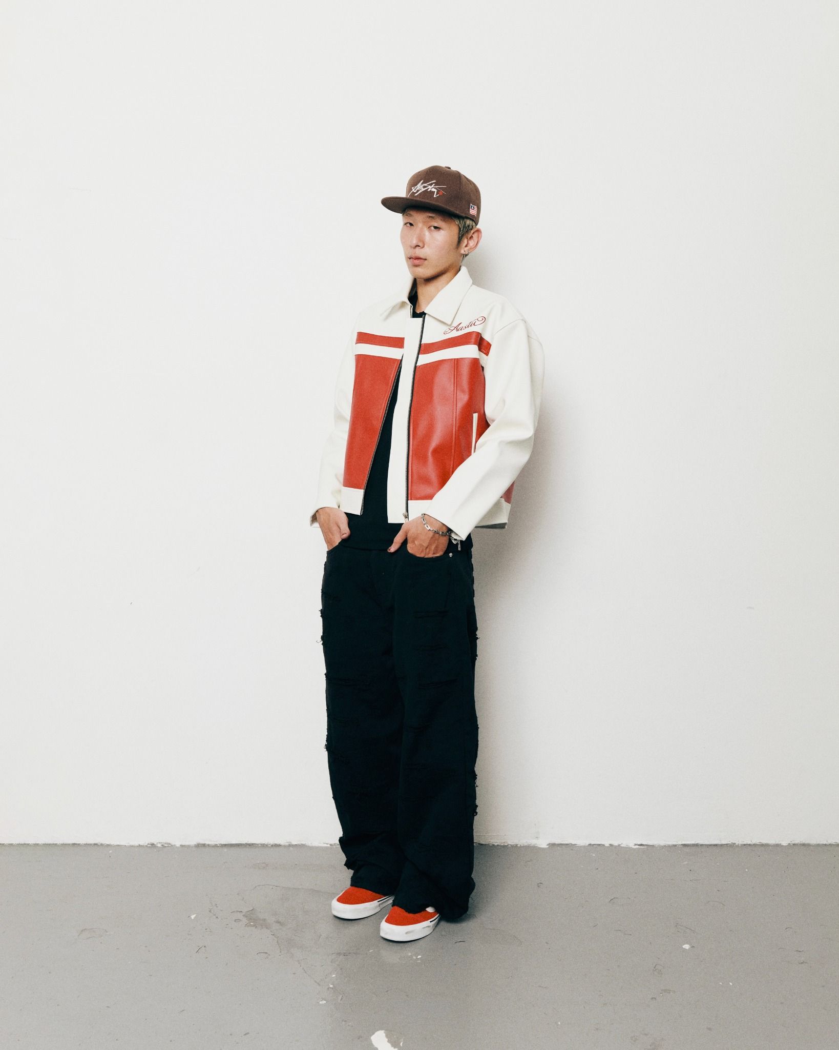 AA BOLDSTROKE LEATHER JACKET // RED