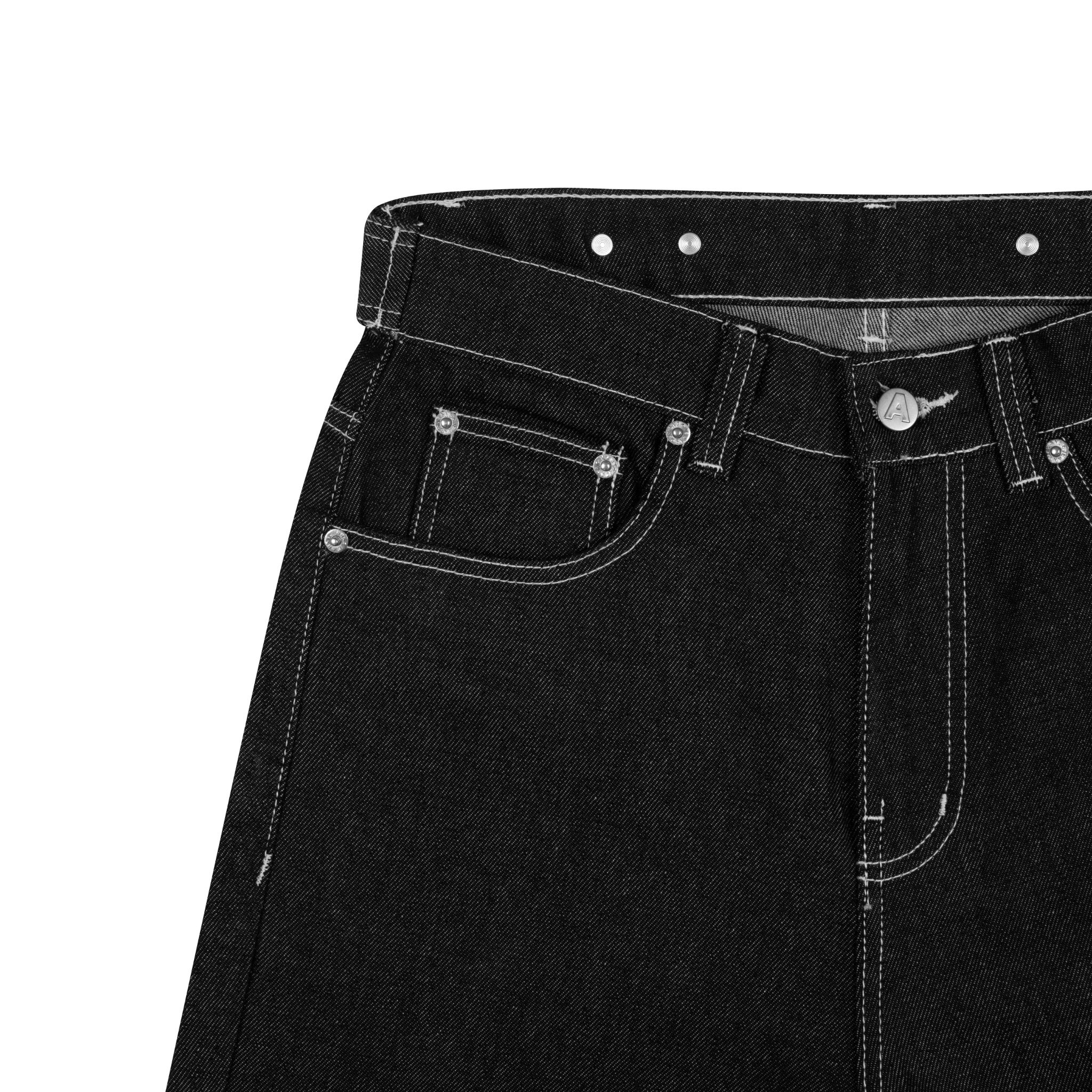AA RAW DENIM PANTS // BLACK