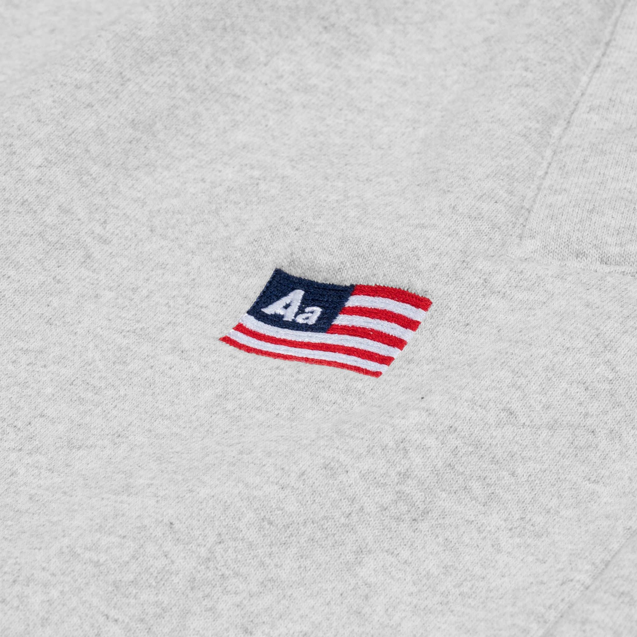 AA FLAG LOGO SWEAT SHORTS // GREY