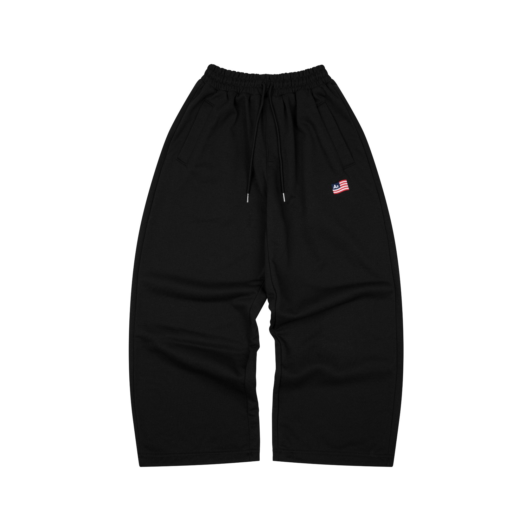 AA FLAG LOGO SWEATPANTS // BLACK