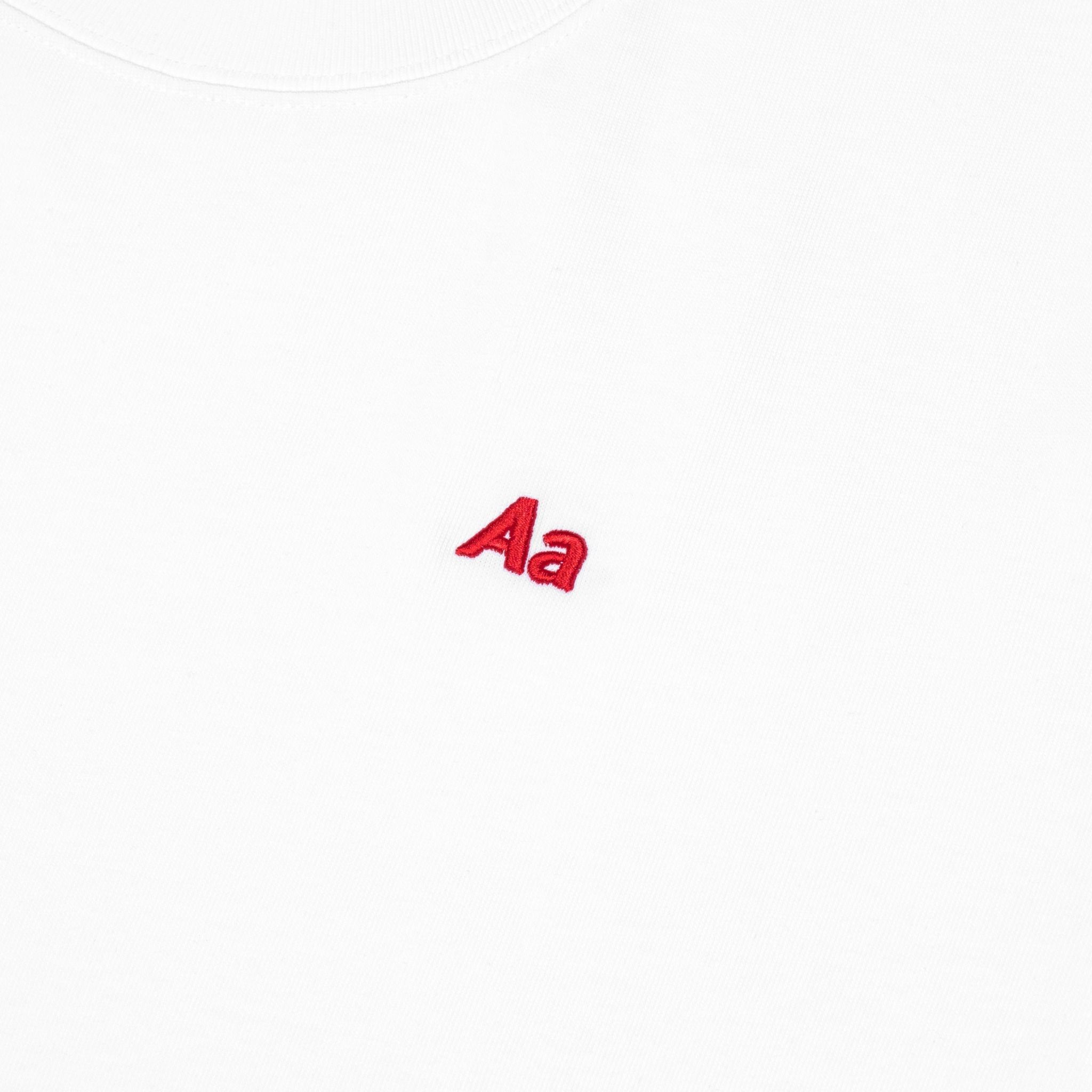 AA MINI RED LOGO TEE // WHITE