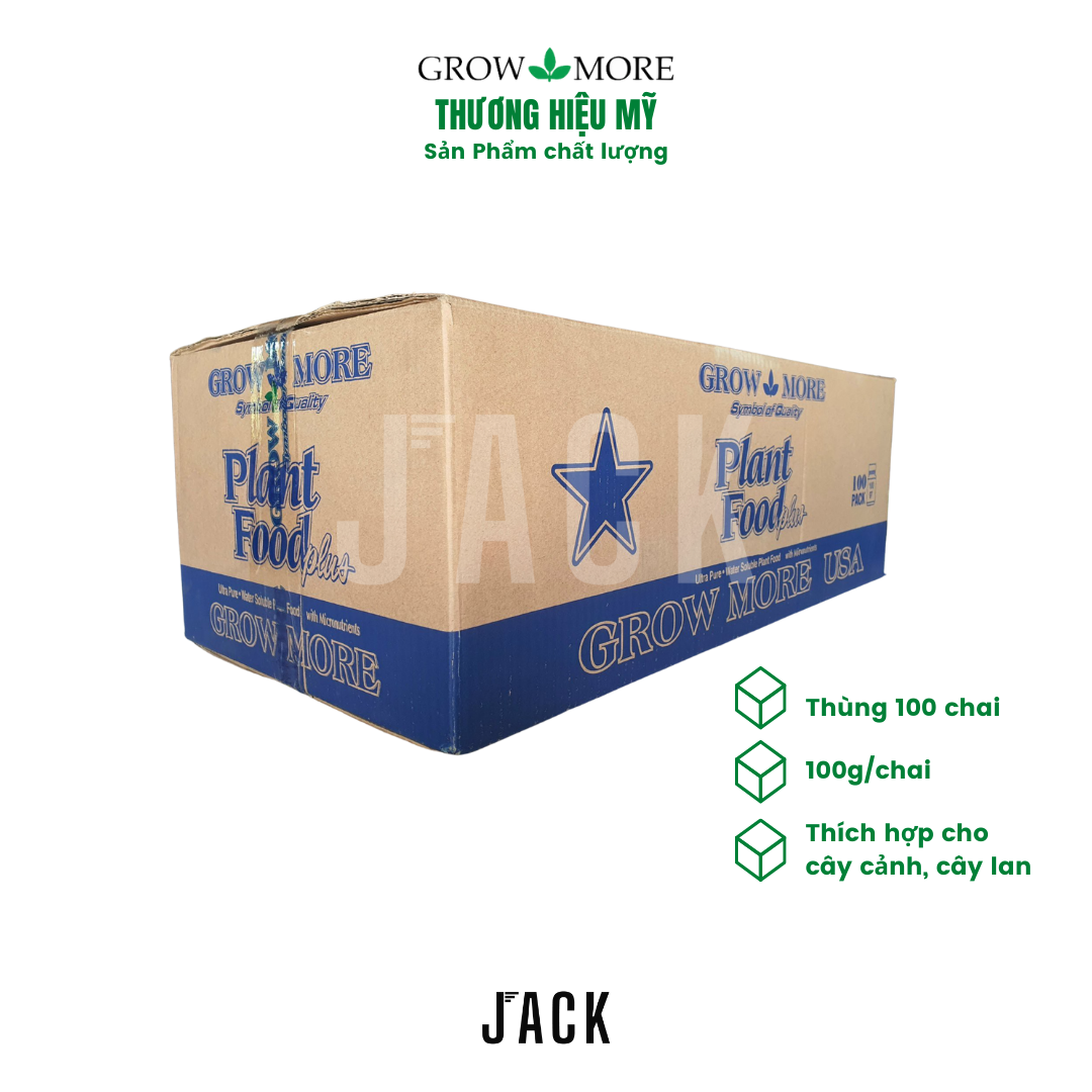Thùng 100 Chai Phân bón Grow more 6-30-30 100g Nhập Khẩu Mỹ