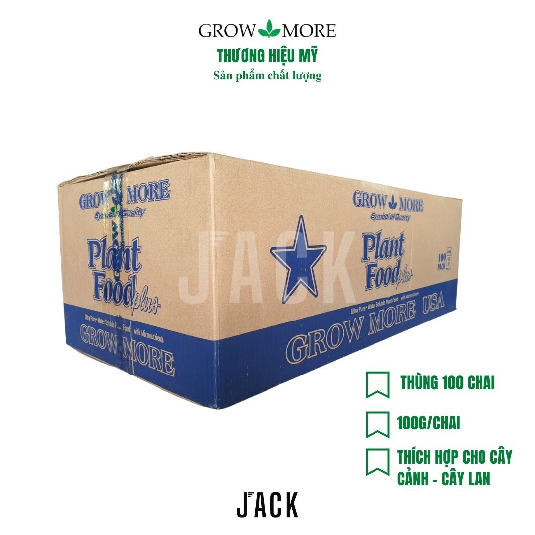 Thùng 100 Chai Phân bón Grow more 30-10-10 100g Nhập Khẩu Mỹ