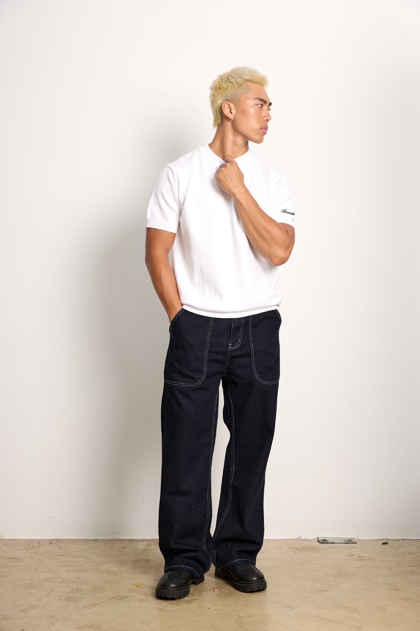 Goo Wide Denim Jeans - Dark Blue