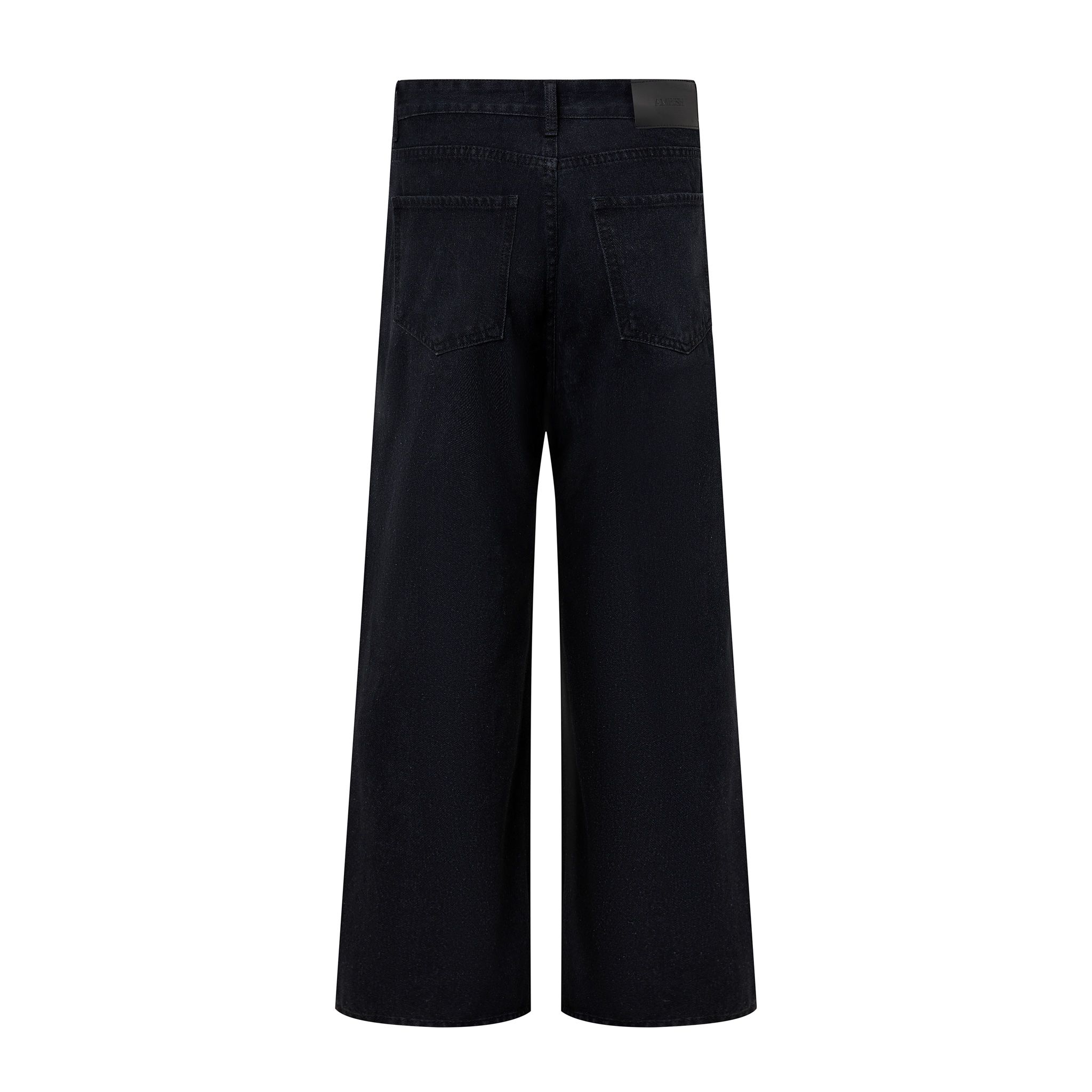 Straight Denim Baggy Jeans - Black