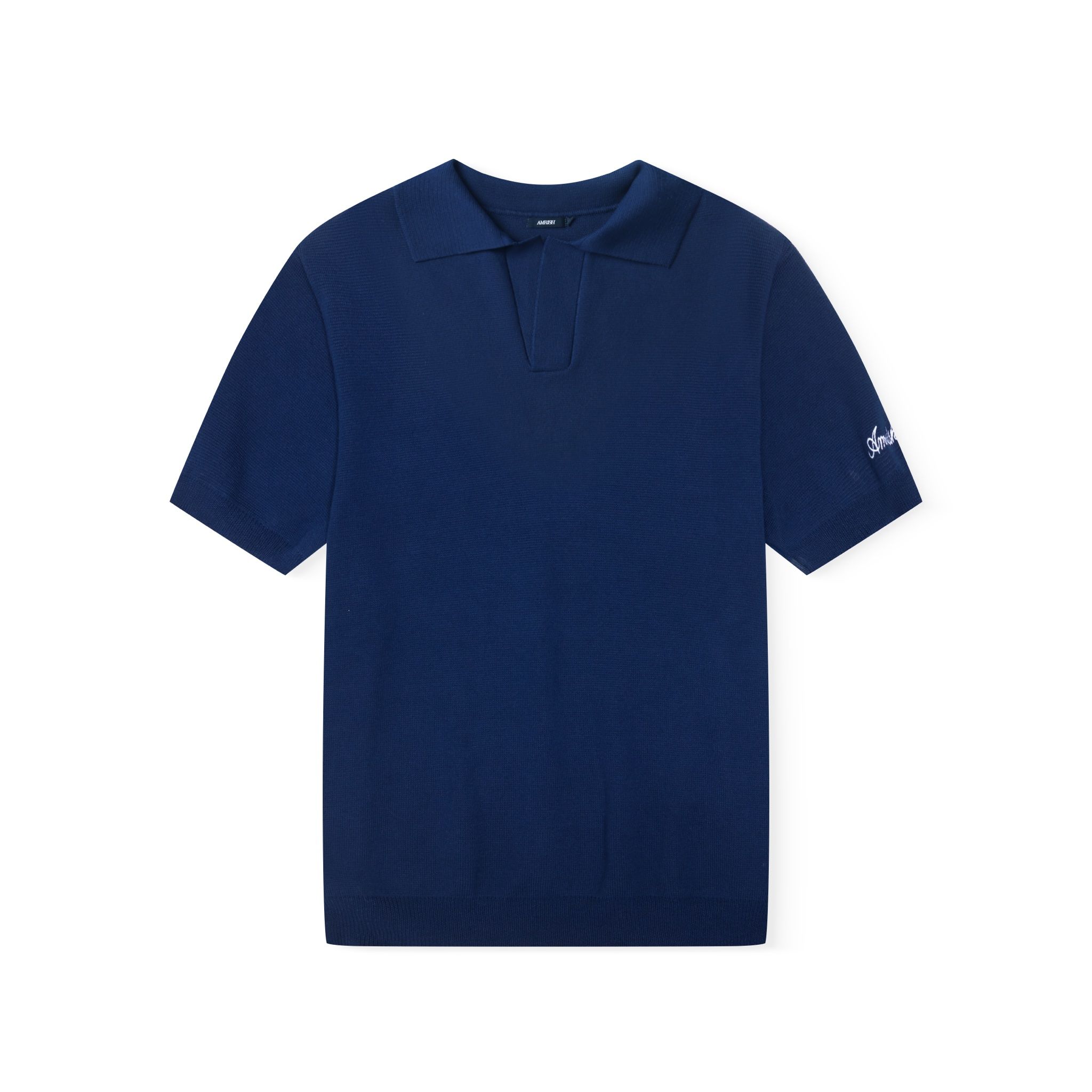 AB WOOL KNIT POLO SHIRT - Navy