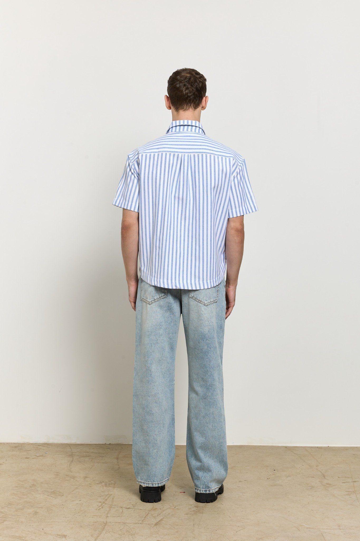 AB OXFORD STRIPED SHIRT - Blue