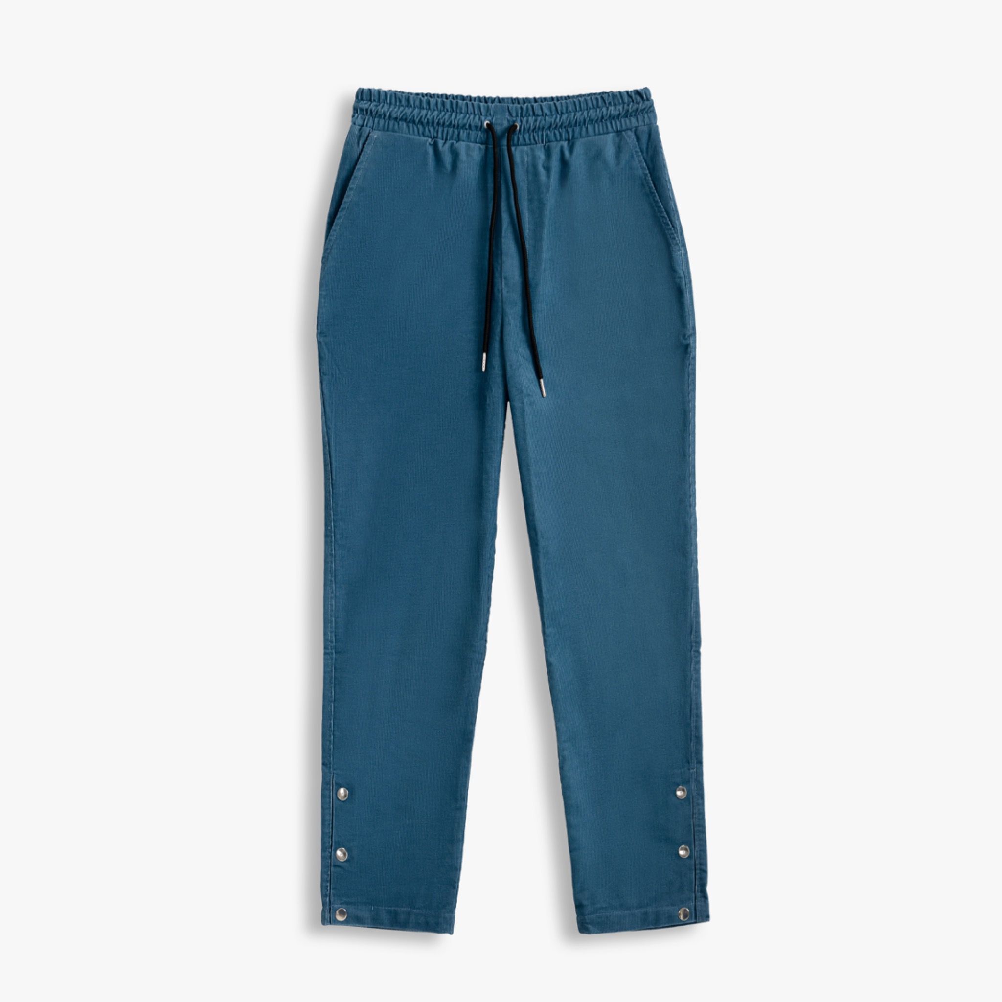 Snap Button Coduroy Pants - Midnight Blue