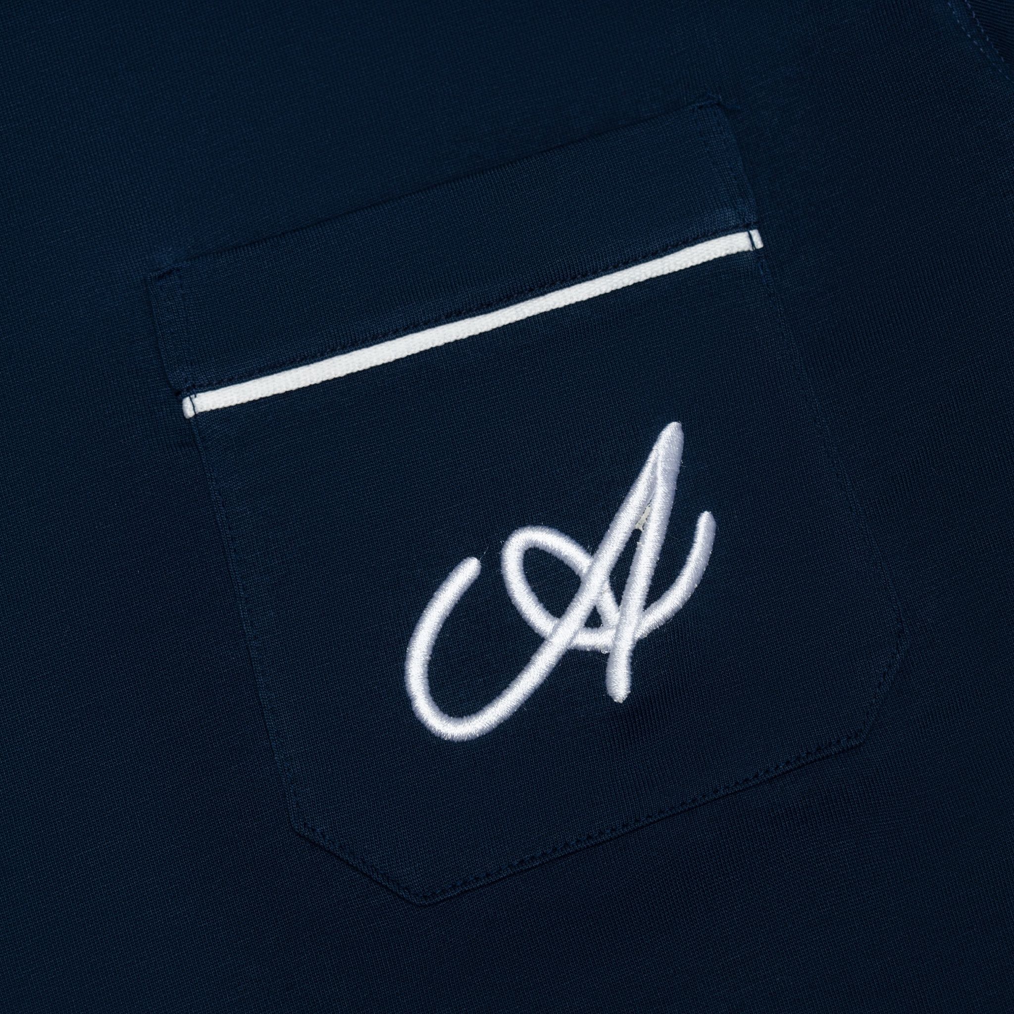 Embroidery Pocket TShirt - Navy