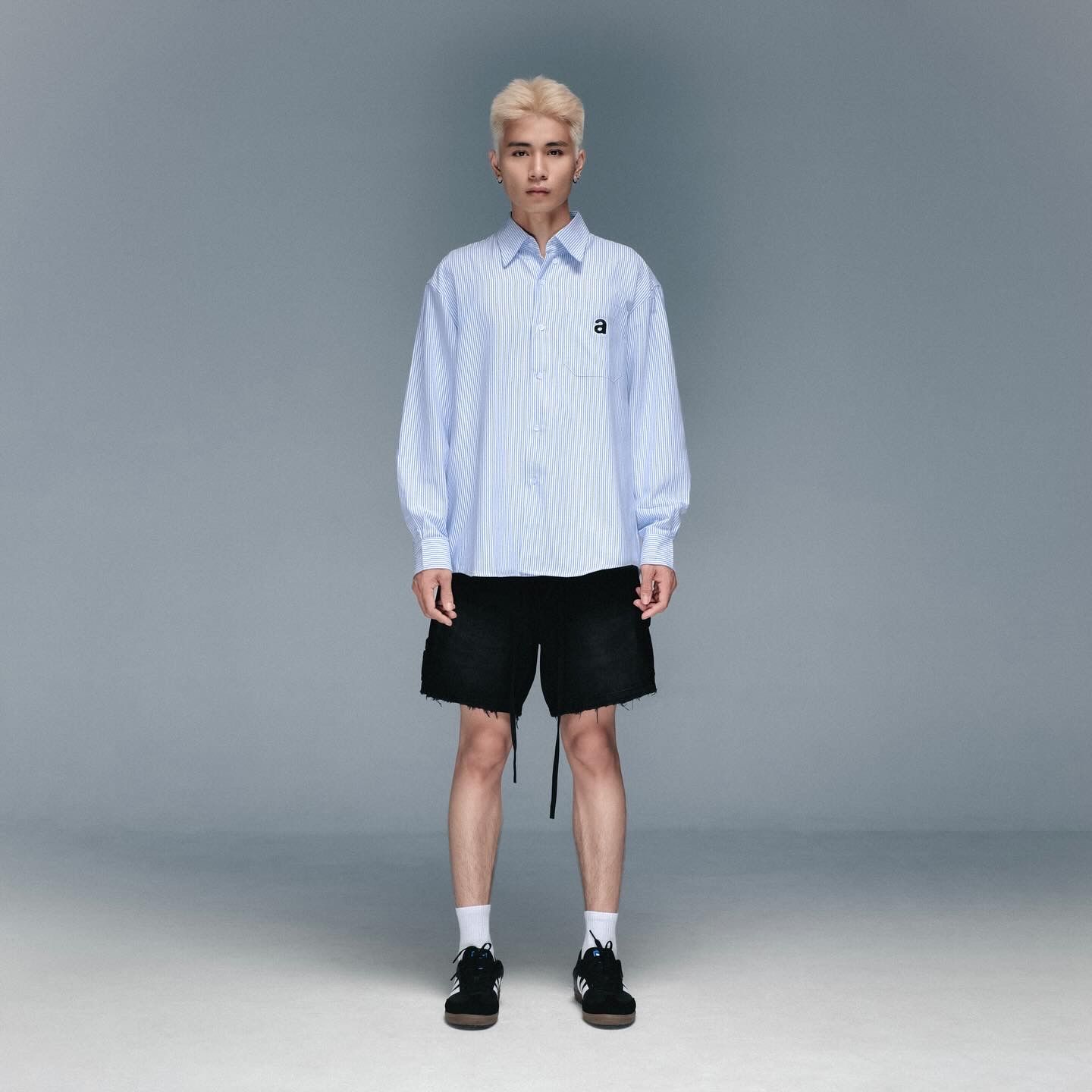 Premium Striped Oxford Shirt - Blue