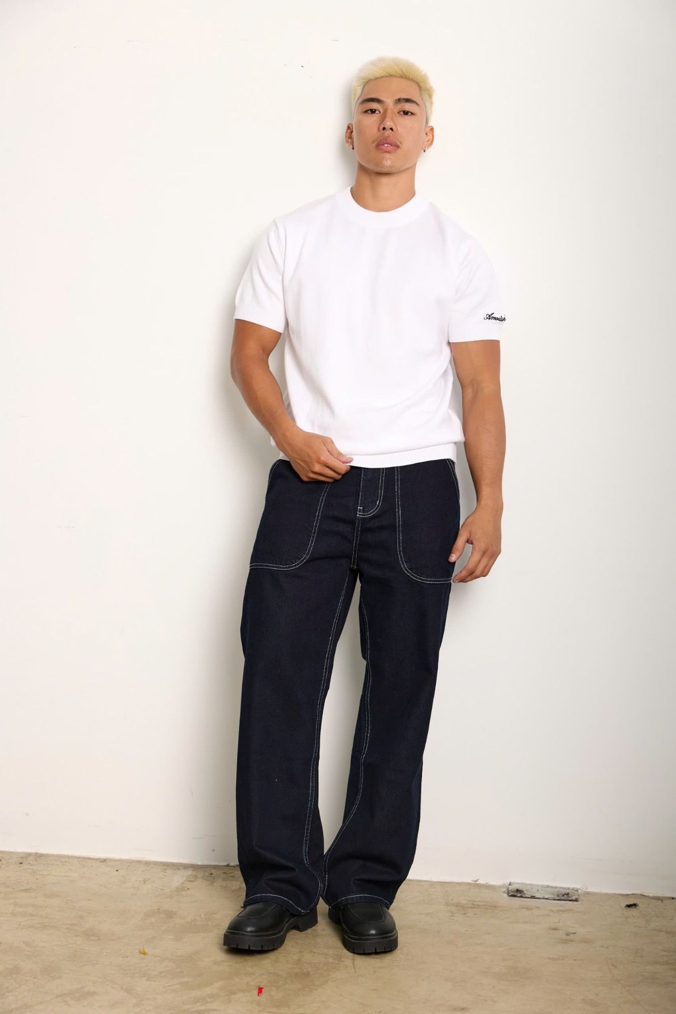 Goo Wide Denim Jeans - Dark Blue
