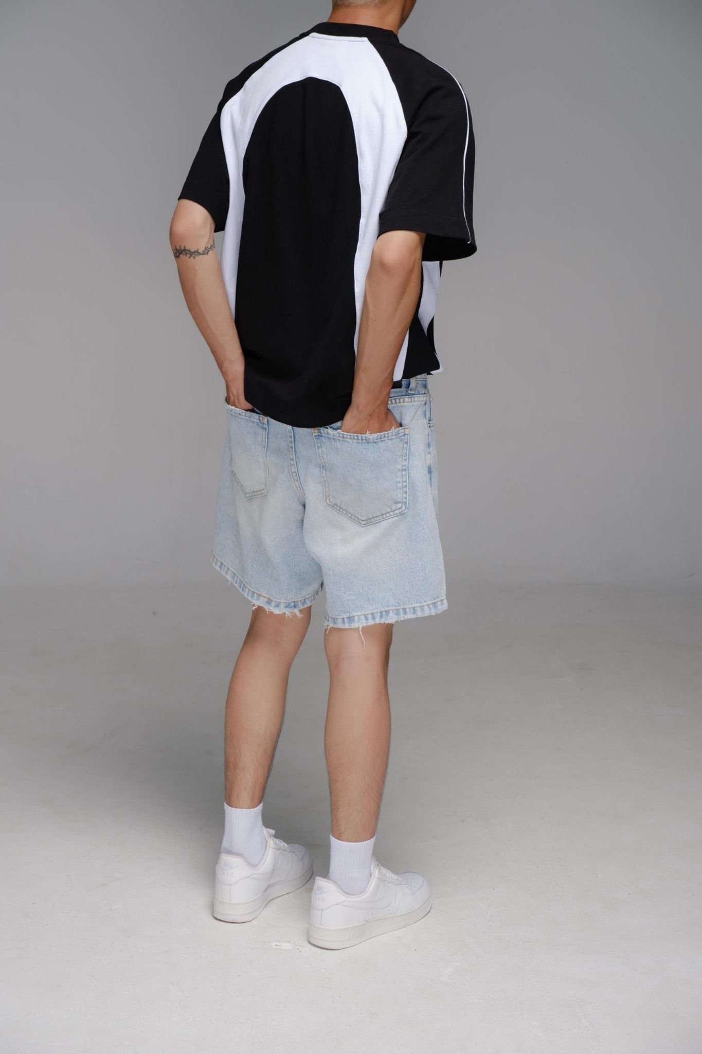 Whatever Raglan Boxy TShirt - Black