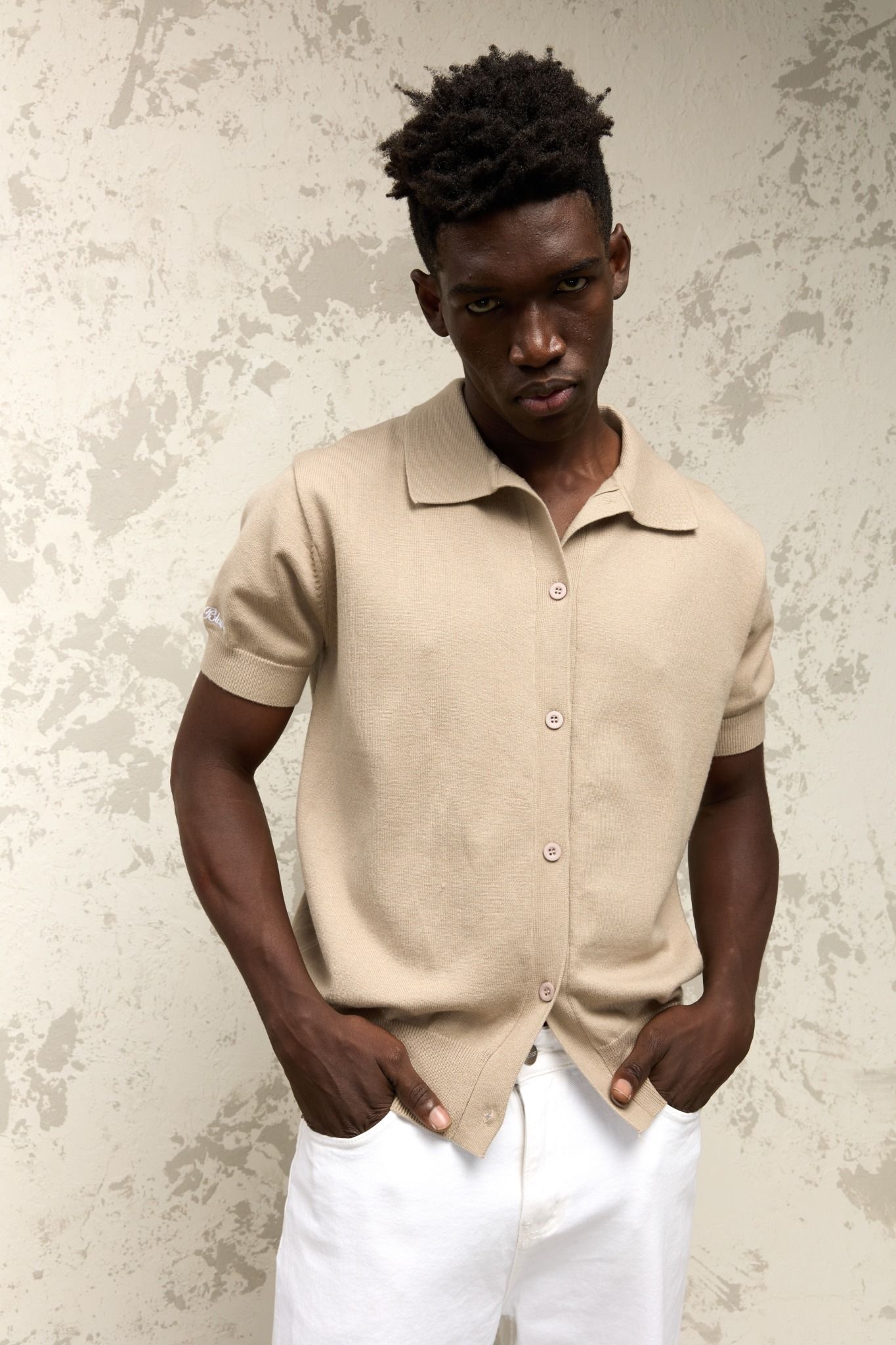 AB* WOOL KNIT SHIRT - IVORY