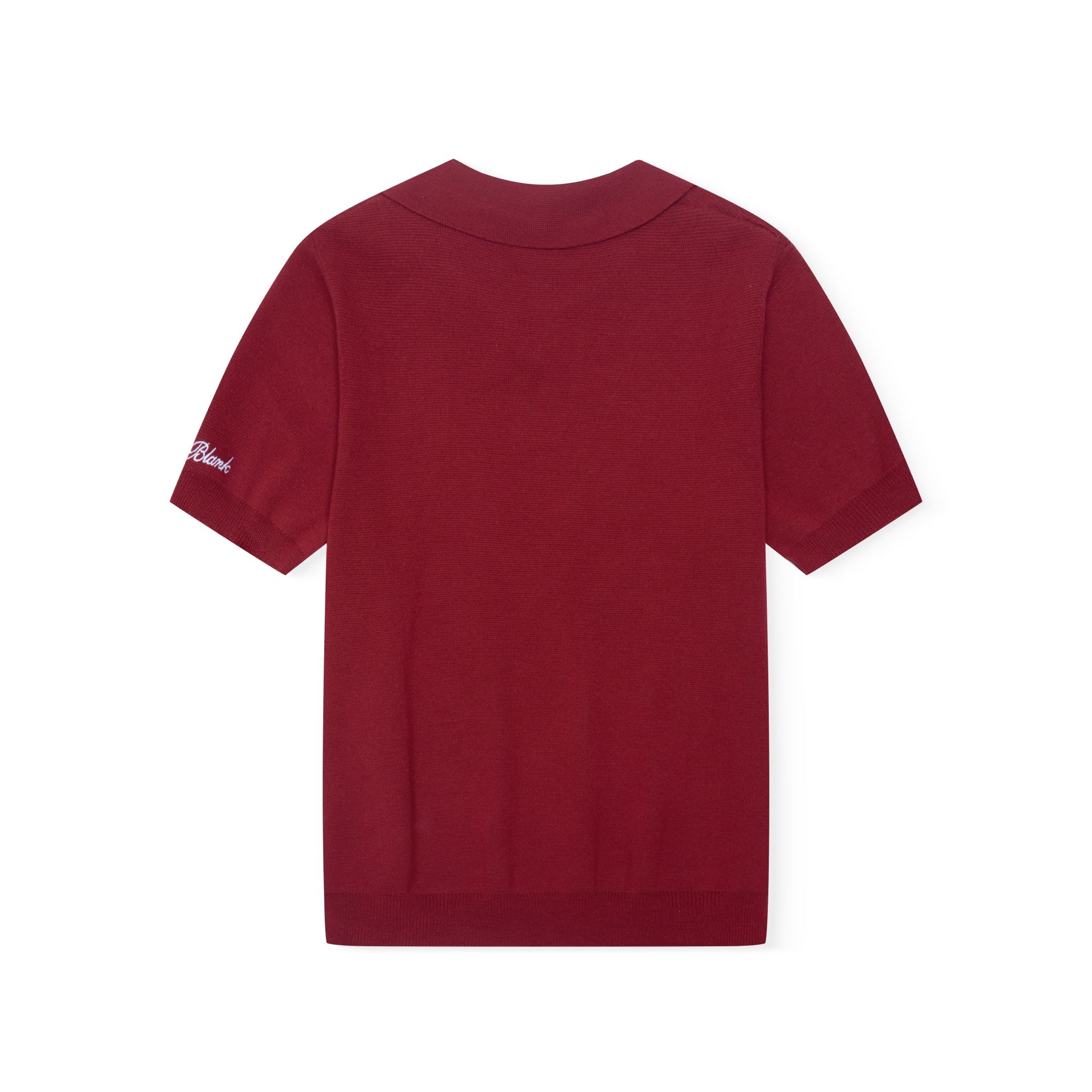 AB WOOL KNIT POLO SHIRT - Red