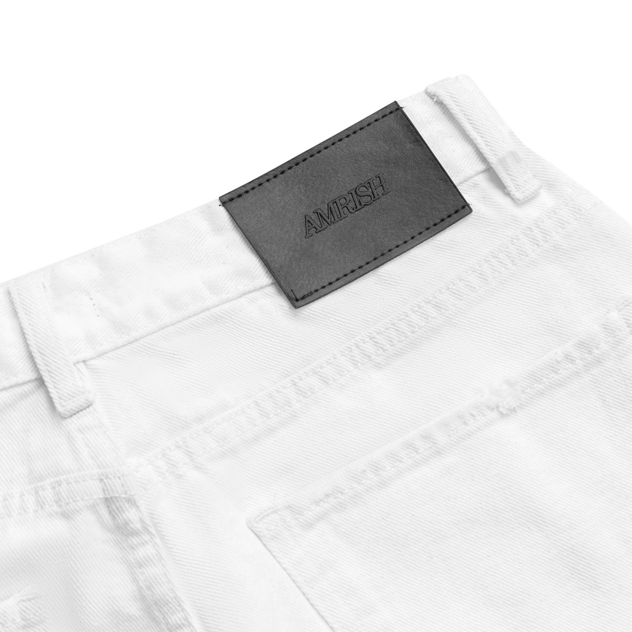 Straight Denim Baggy Jeans - Off White
