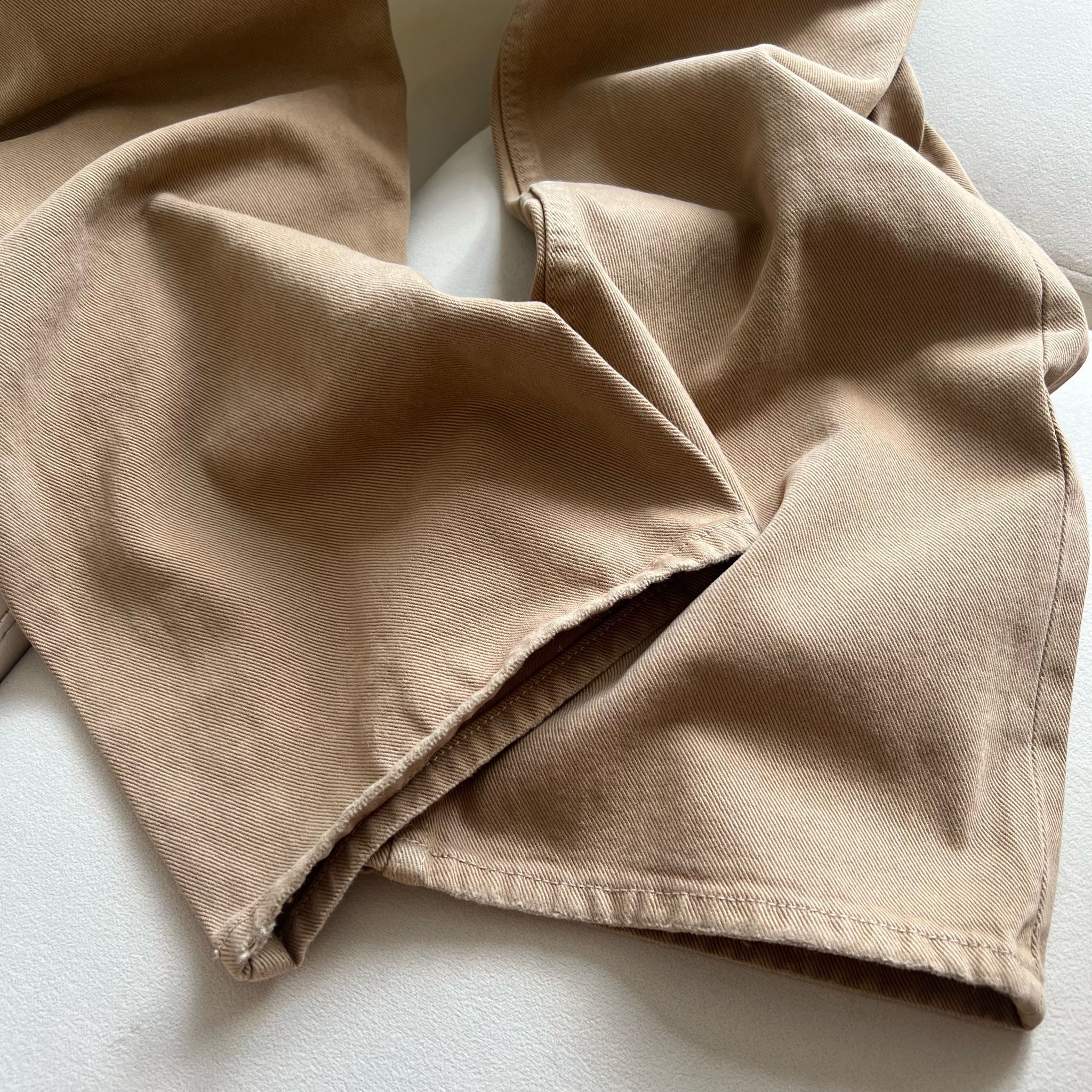 Straight Denim Baggy Jeans - Brown