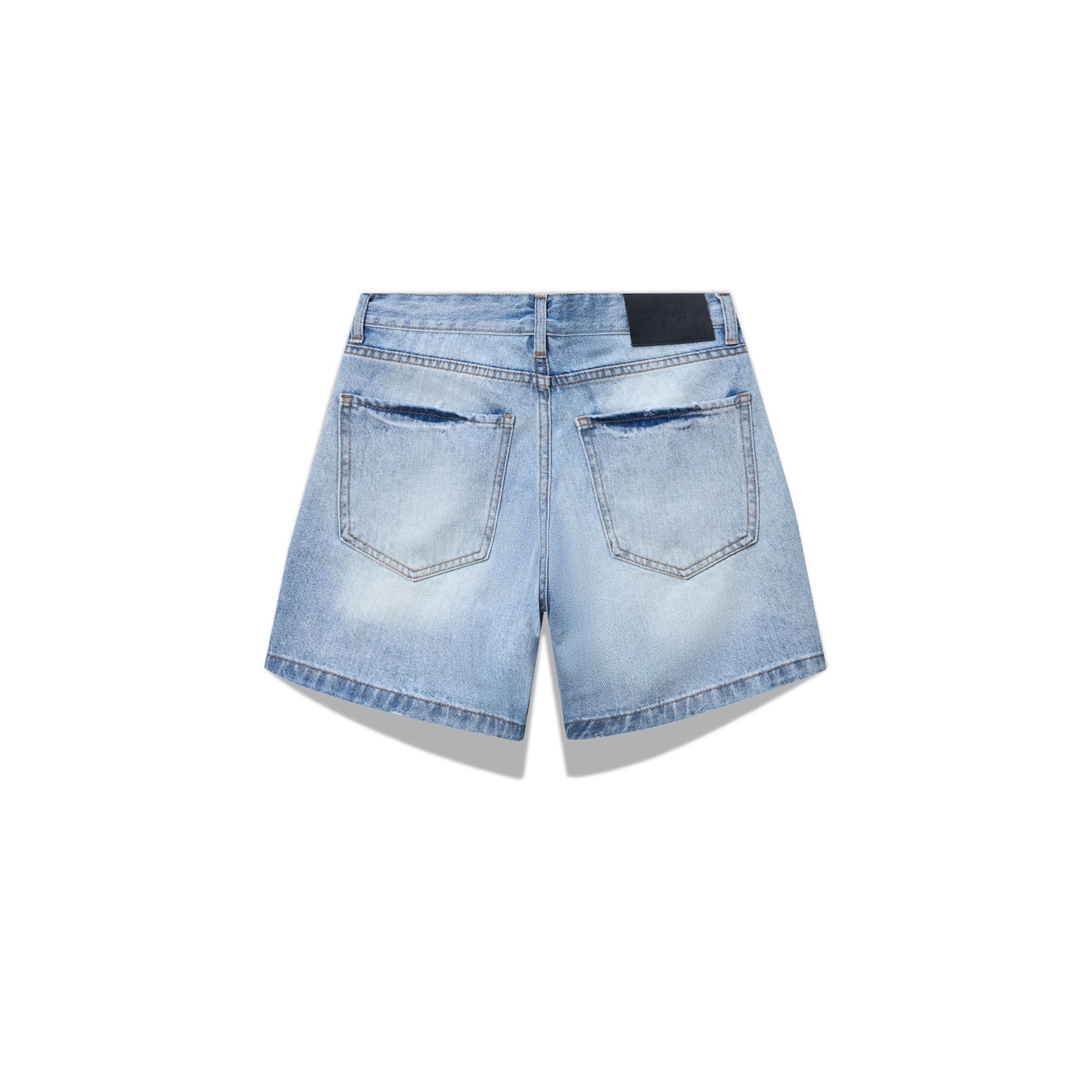 Wide Leg Denim Shorts - Light Blue