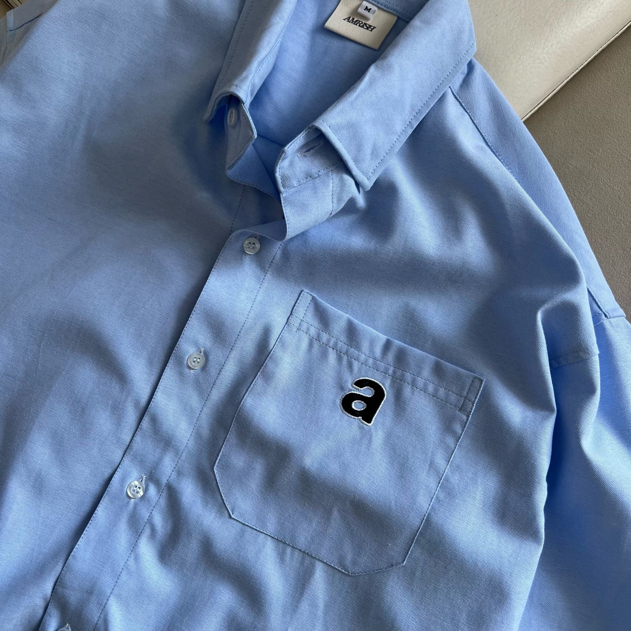 Premium Oxford Short Sleeves Shirt- Blue