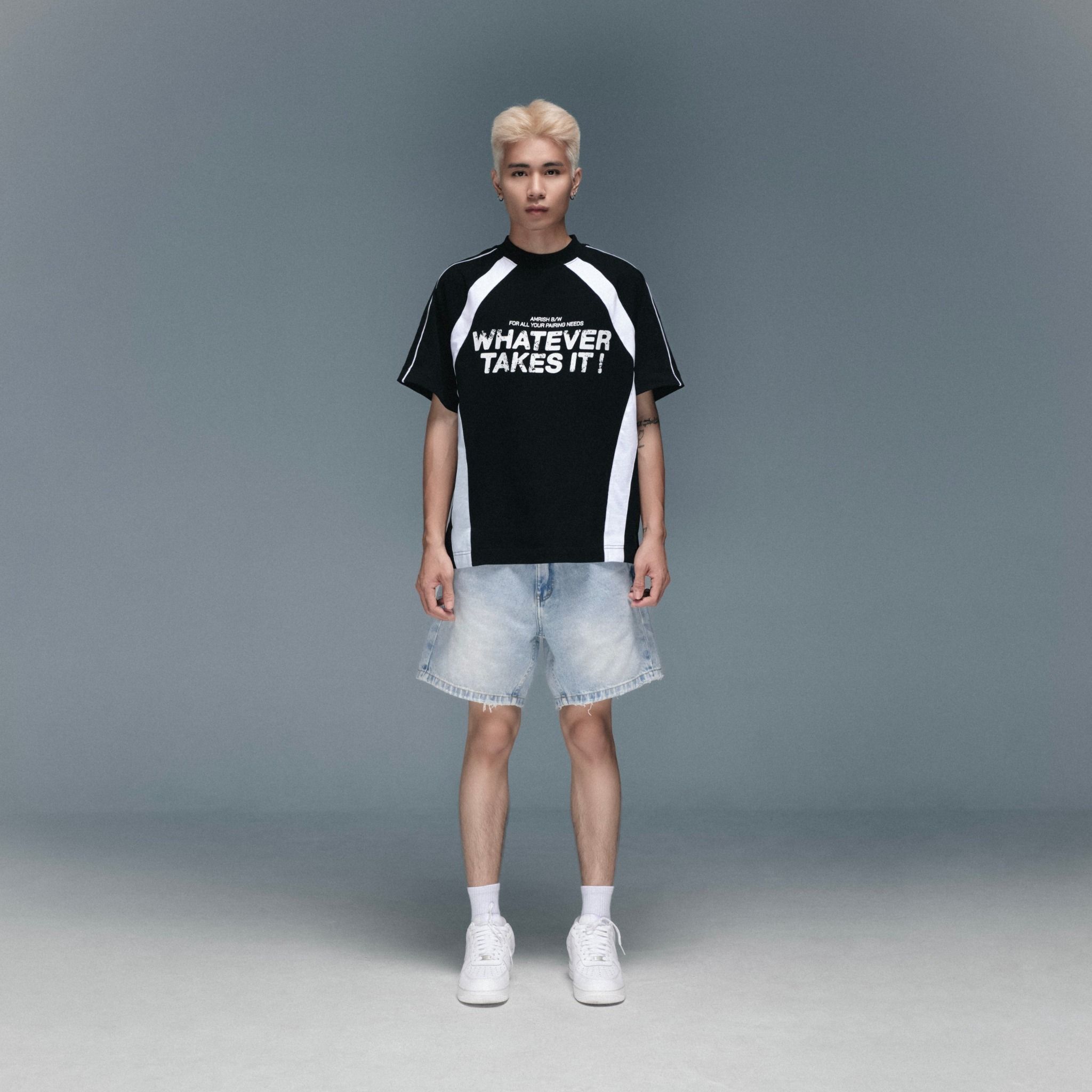 Whatever Raglan Boxy TShirt - Black