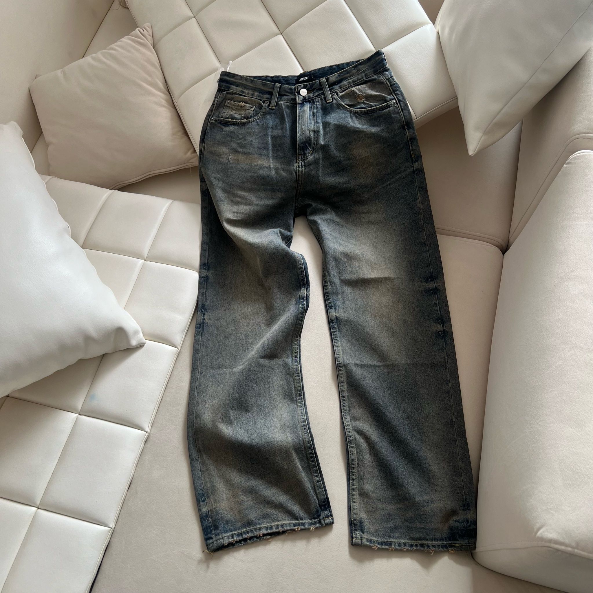 Straight Denim Baggy Jeans - Dusk Blue