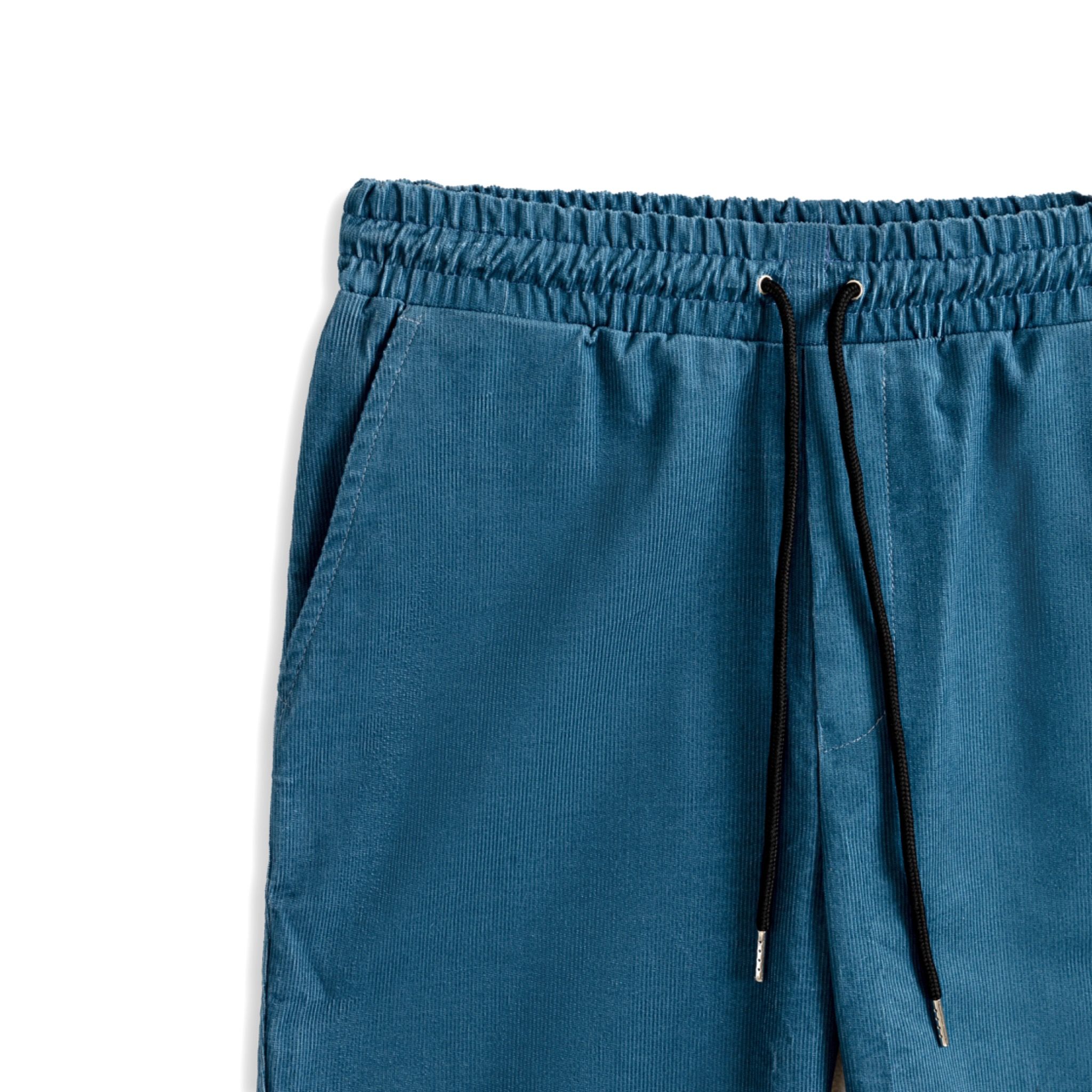 Snap Button Coduroy Pants - Midnight Blue